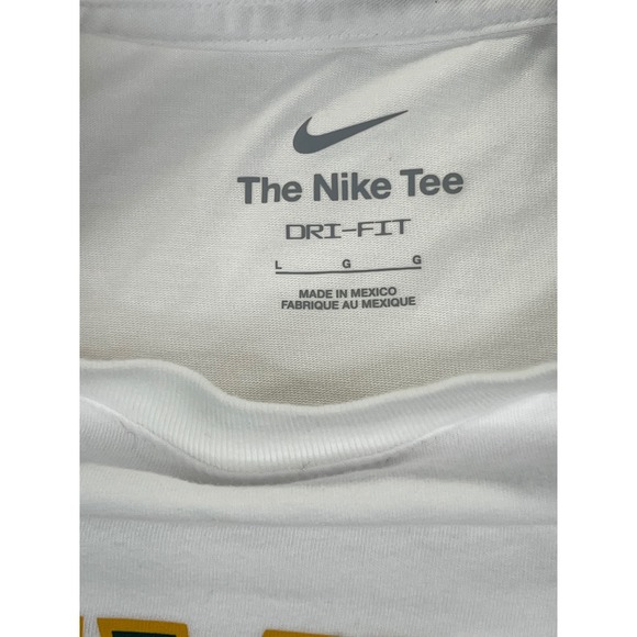 Nike Dri Fit Baylor Bears Long Sleeve T Shirt Men's Large White Green Gold - Picture 7 of 10